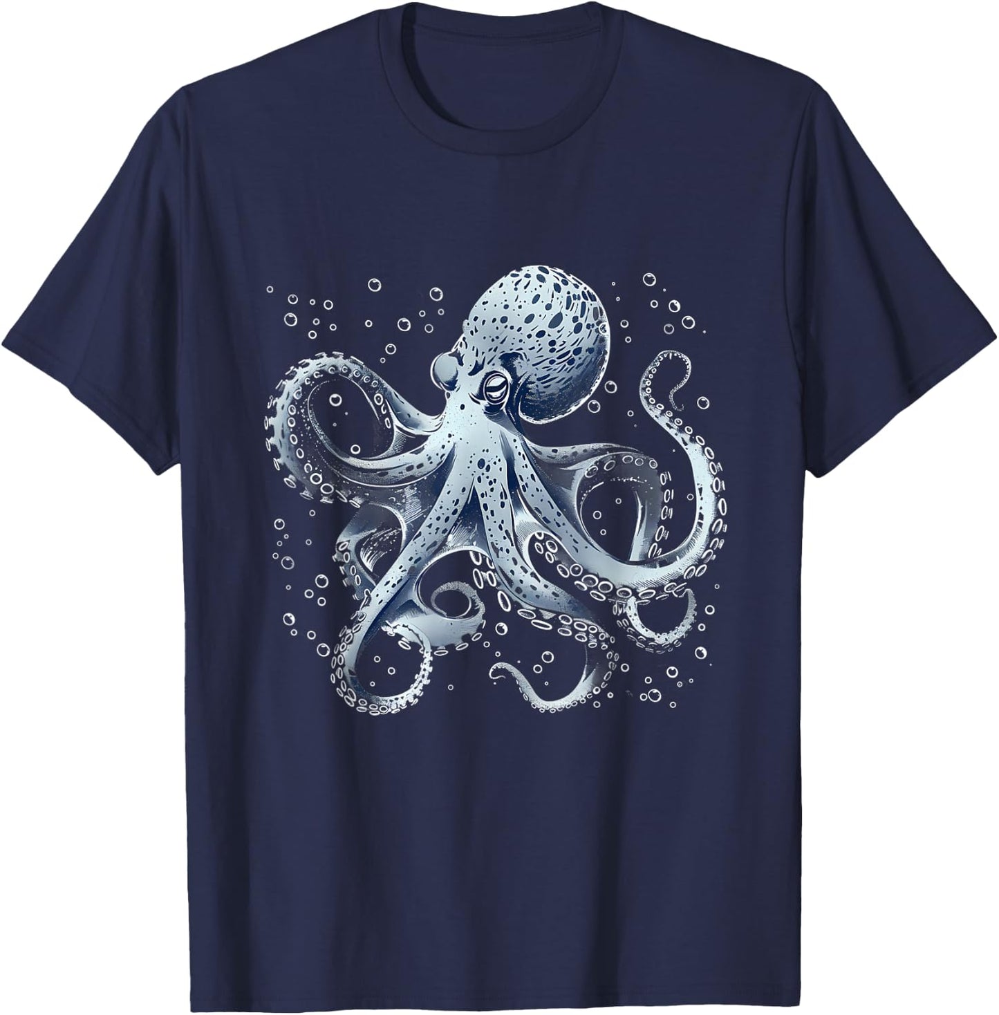 Octopus Ocean Sea Animal Lover Sea Ocean Octopus Motif T-Shirt - T-Shirt | Navy
