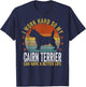Funny Cairn Terrier Mom Cairn Terrier Dad Retro Vintage T-Shirt - T-Shirt | Navy