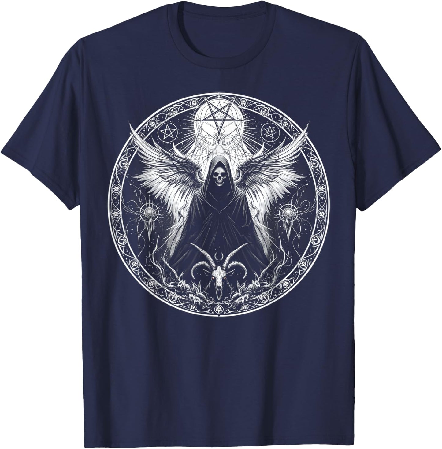 Embrace The Unholy Occult Gothic Aesthetic Satanic Religion T-Shirt - T-Shirt | Navy