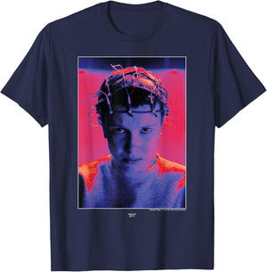 Stranger Things Eleven 011 Electrodes T-Shirt - T-Shirt | Navy