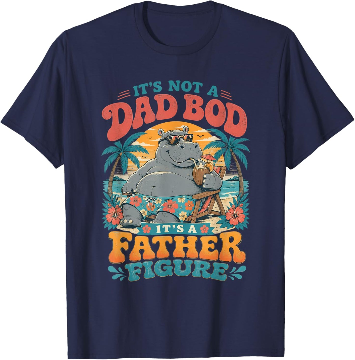 Ce n'est Pas Un Papa, C'est Une Figure paternelle drôle pour la fête des pères T-Shirt - T-Shirt | Navy