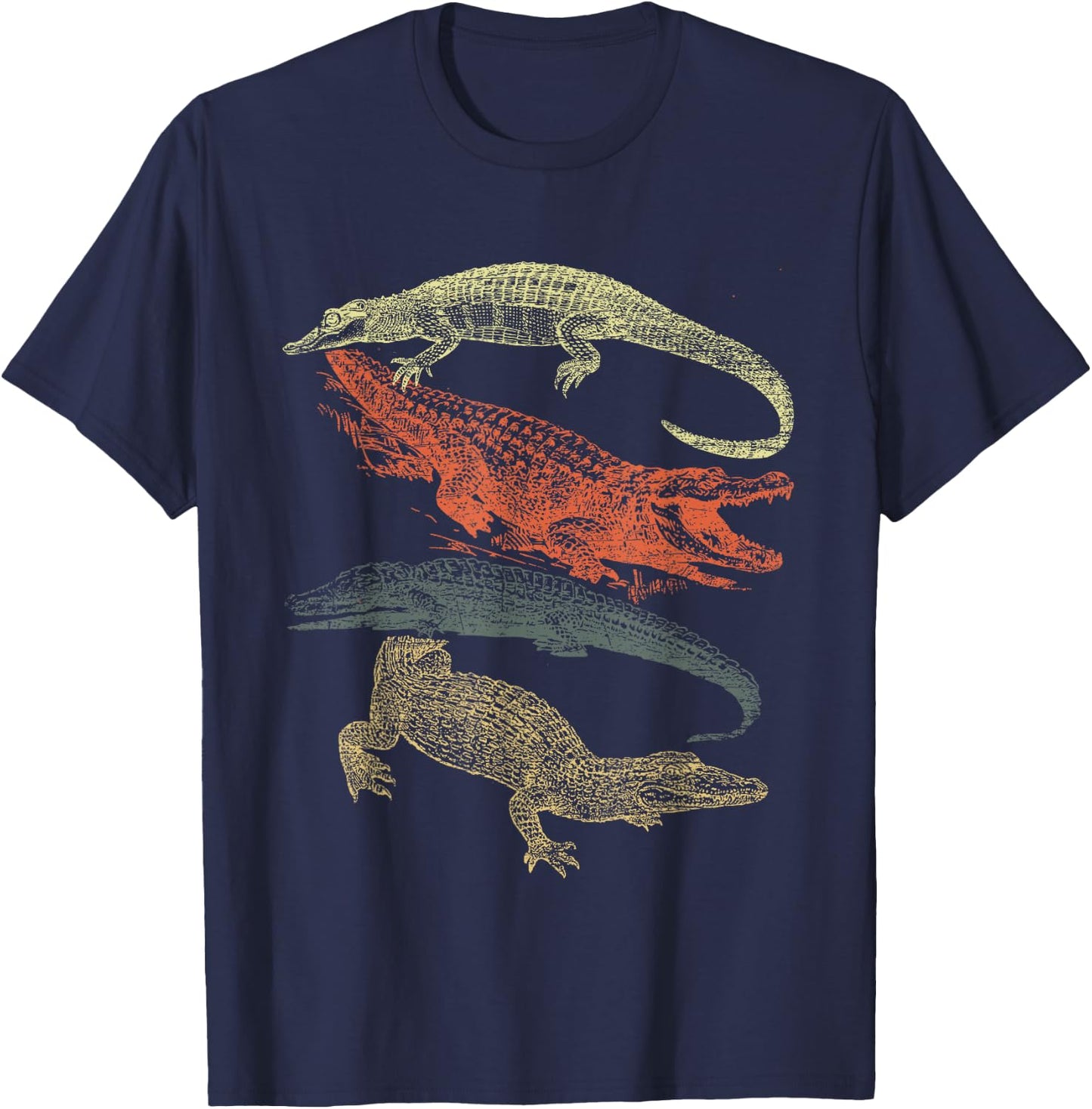 Vintage Crocodiles Retro Crocodile T-Shirt - T-Shirt | Navy