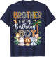 Bruder des Geburtstags Junge Safari Dschungel Bday Party T-Shirt - T-Shirt | Navy