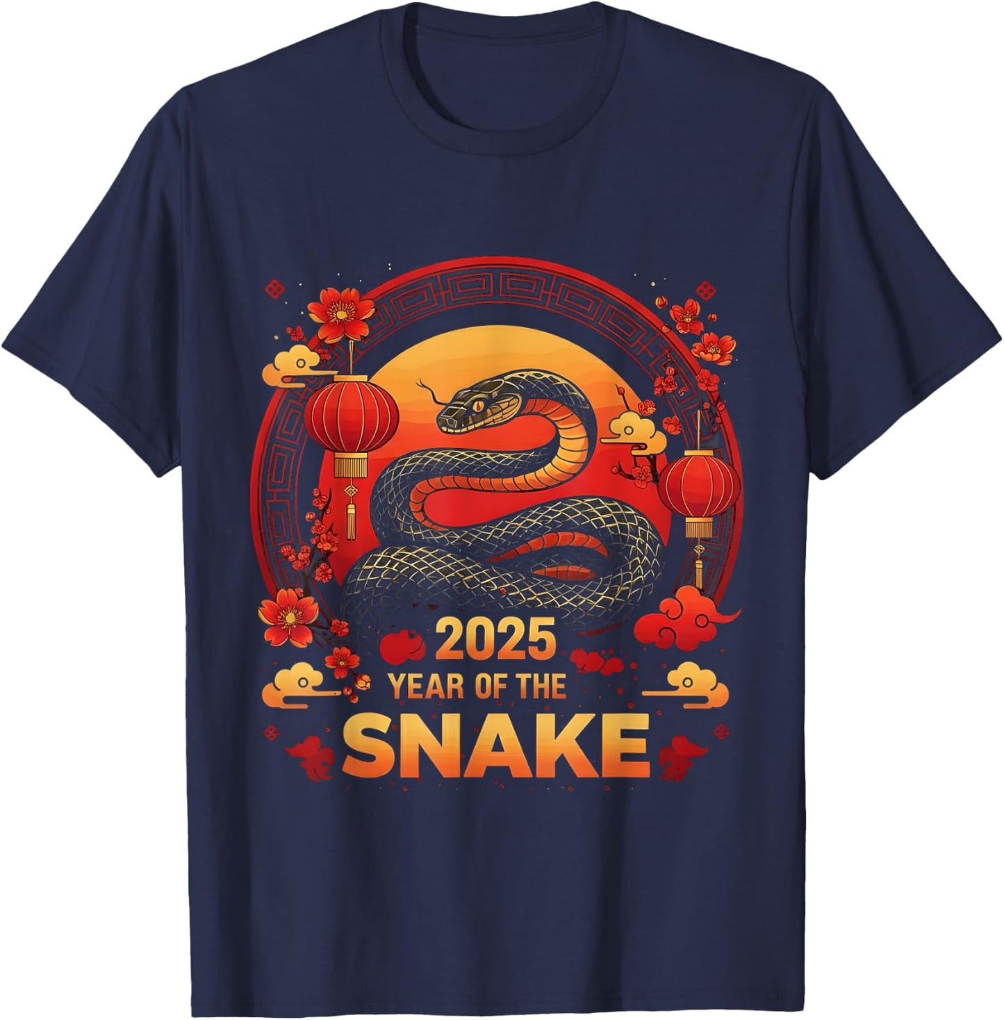 Year Of The Snake 2025 Lunar New Year Chinese New Year 2025 T-Shirt - T-Shirt | Navy