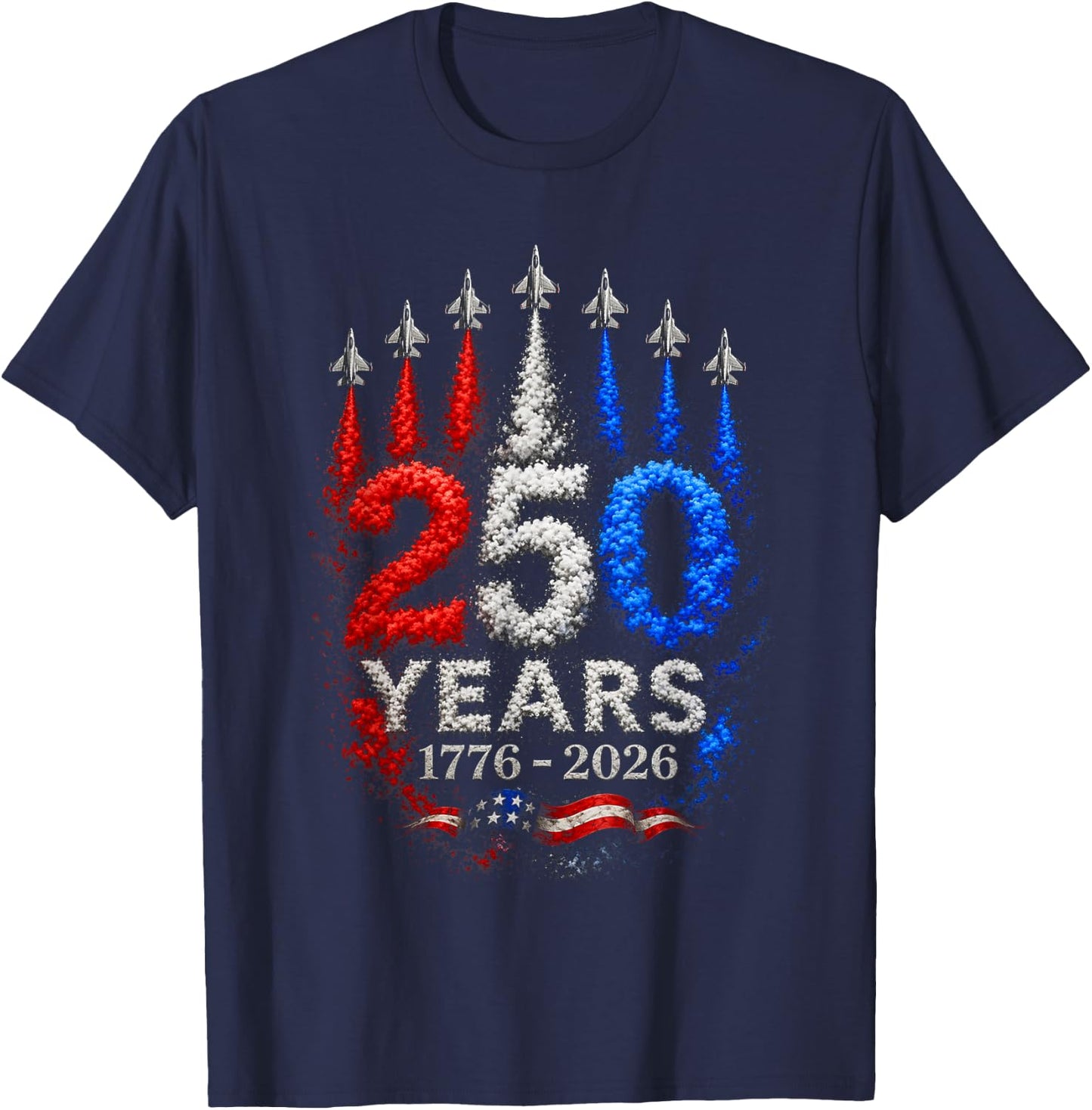 USA America 250 Year Jets T-Shirt - T-Shirt | Navy