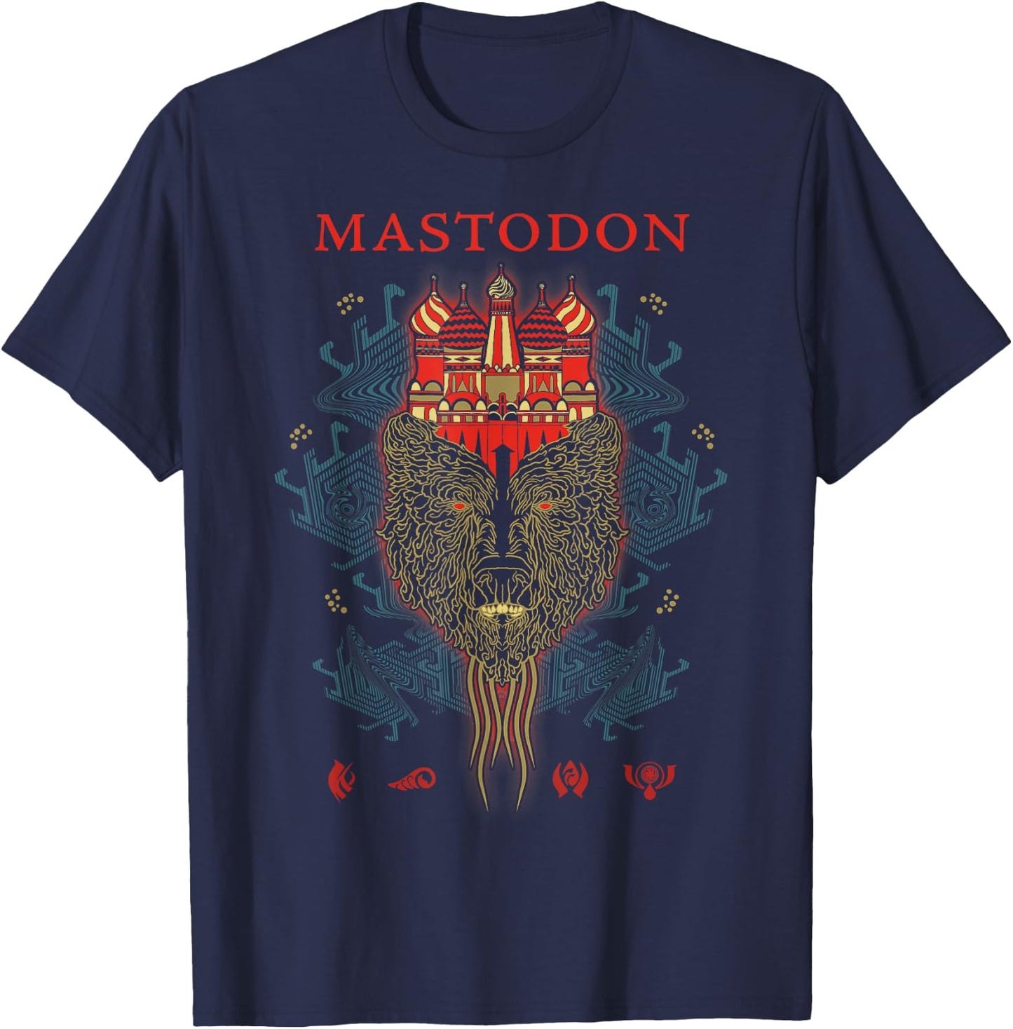 Mastodon – Onion Dome Bear T-Shirt - T-Shirt | Navy