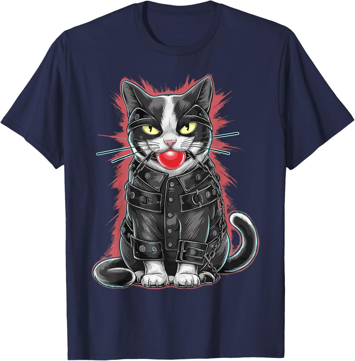 Chat Bondage BDSM and Domination for Fetish Follower , Black, S T-Shirt - T-Shirt | Navy