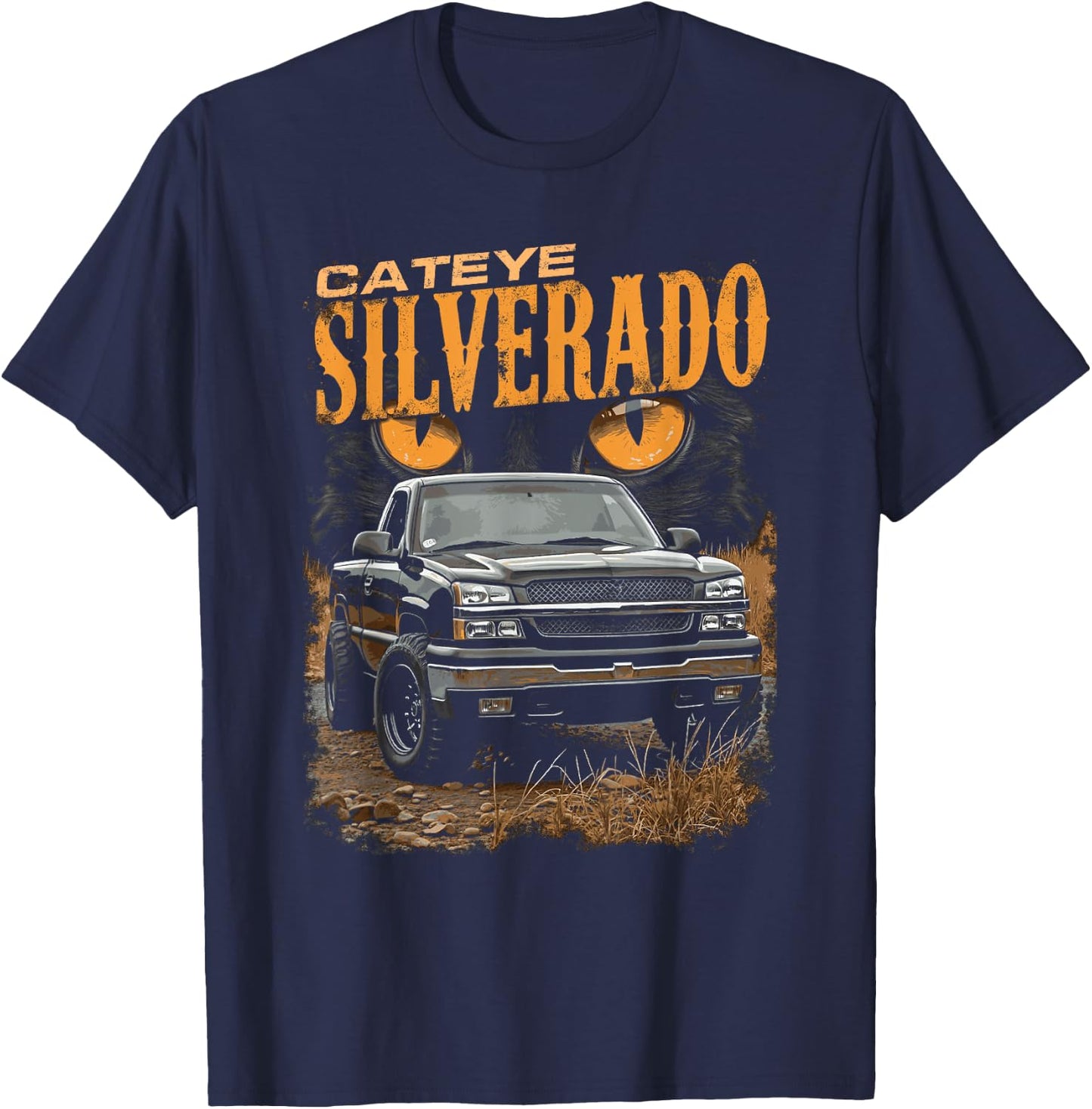 Silverado Cateye Truck 2003-2006 OBS Old Body Style T-Shirt - T-Shirt | Navy