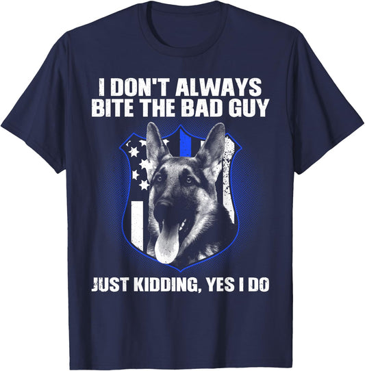 Funny K9 Police Dog Design Women K9 German Shepherd T-Shirt - T-Shirt | Navy