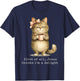 First of All Jesus Thinks I'm A Delight Cat Meme T-Shirt - T-Shirt | Navy