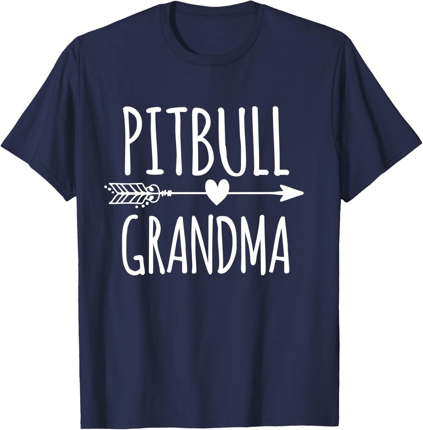 Pitbull Grandma Cute Pittie Lover Nana Pit Bull Grandmother T-Shirt - T-Shirt | Navy