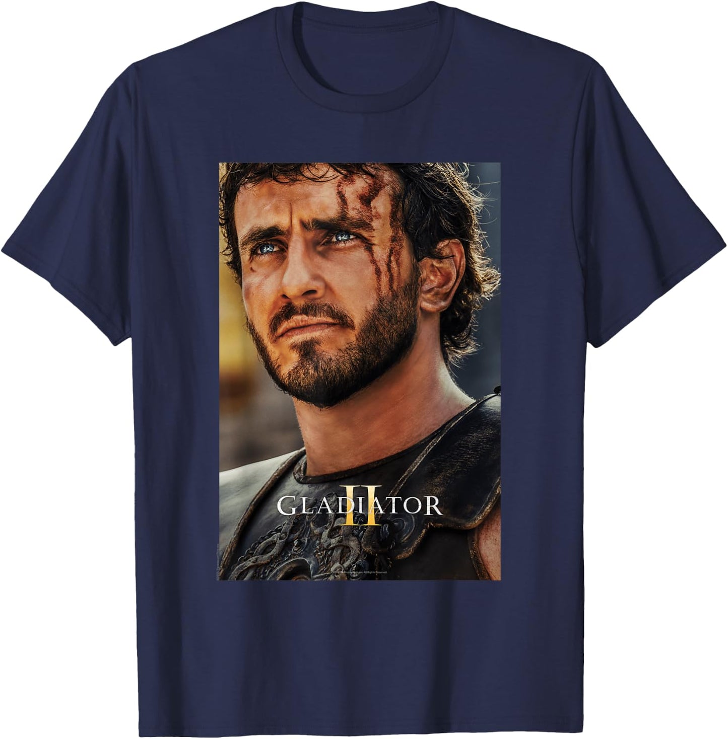 Ripple Junction x Gladiator II Lucius Verus Movie Poster , Black, S T-Shirt - T-Shirt | Navy
