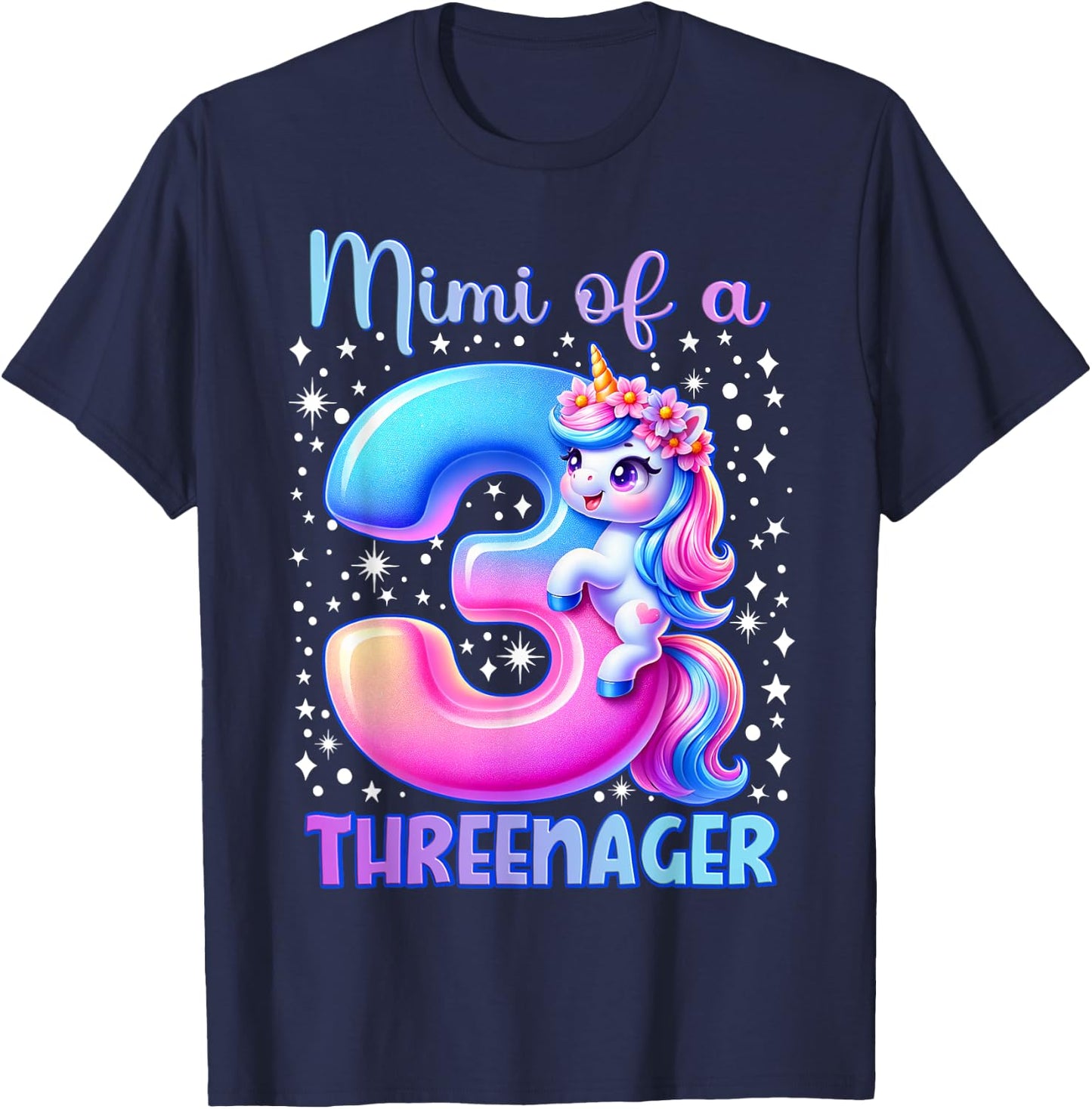 Mimi Of A Threenager T-Shirt - T-Shirt | Navy