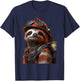 Sloth Firefighter T-Shirt - T-Shirt | Navy