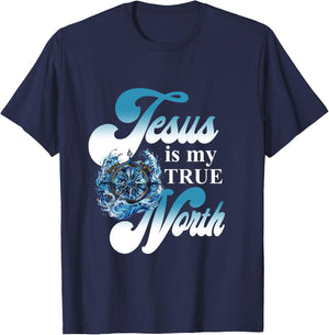 Jesus Is My True North Best Awesome T-Shirt - T-Shirt | Navy