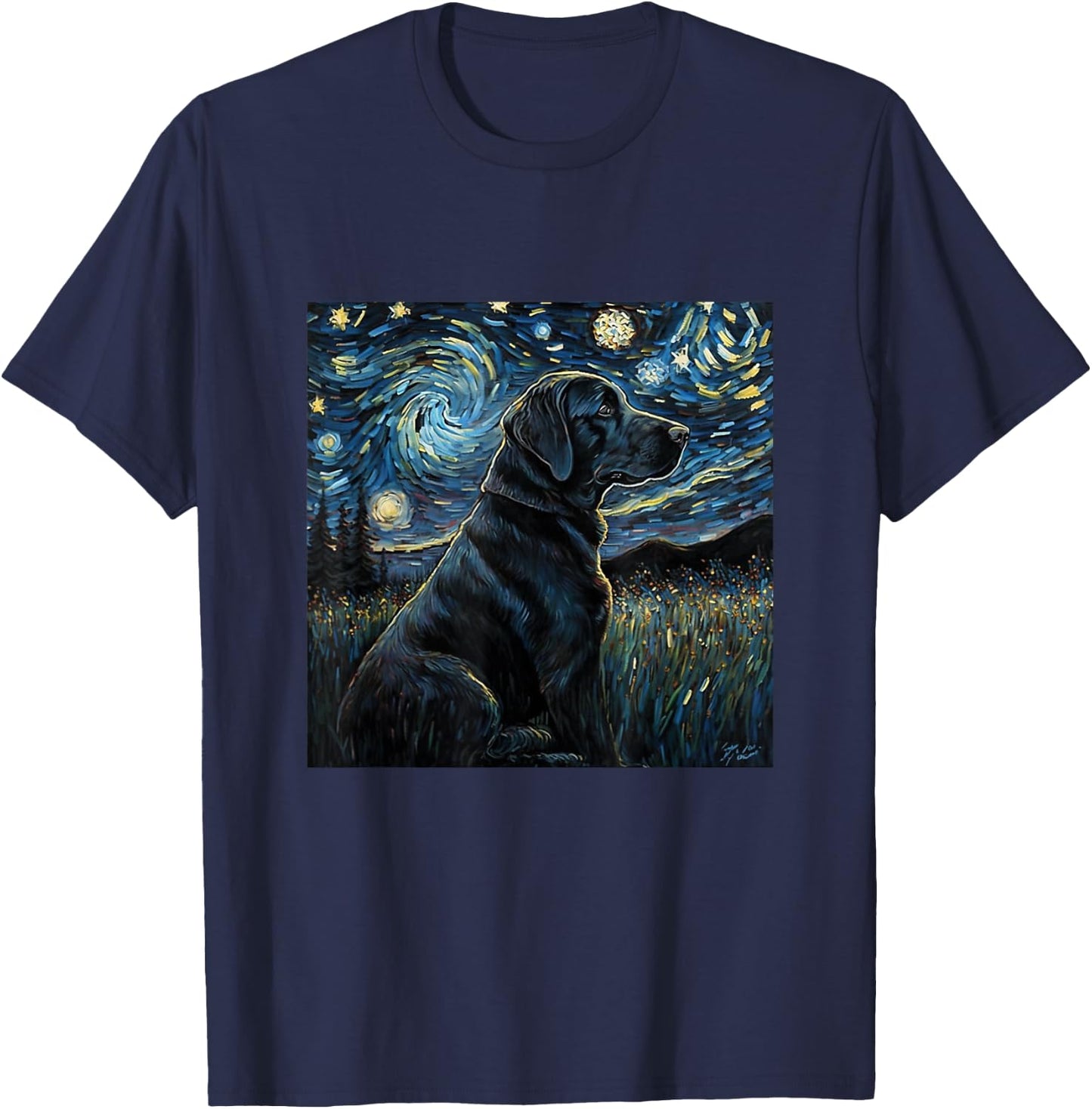 Cute Black Lab Black Labrador Retriever Puppy Dog Mom Animal Women Girls Kids T-Shirt - T-Shirt | Navy