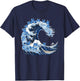 Cute Wave of Blue Cats for Kamala T-Shirt - T-Shirt | Navy