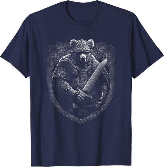 Berserker Bear Warrior Odin Nordic Mythology Viking T-Shirt - T-Shirt | Navy