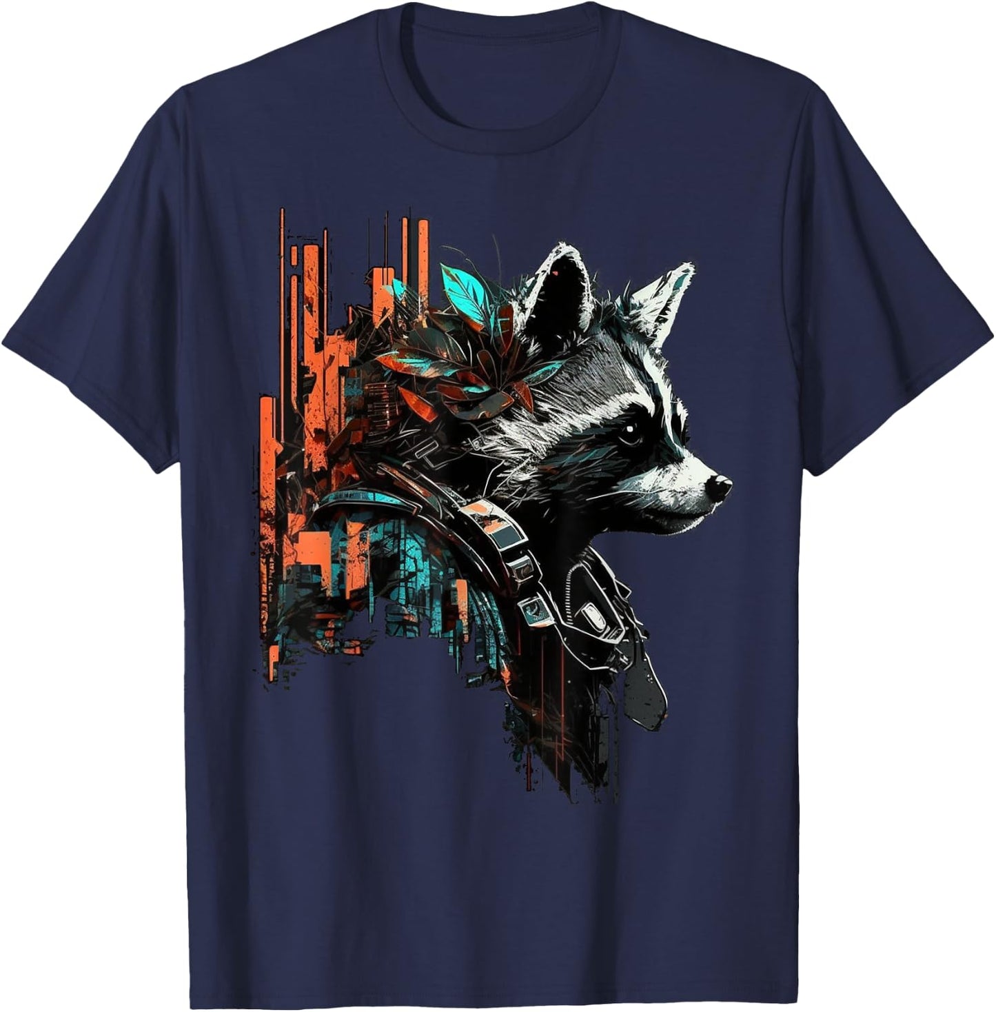 Waschbär Tierliebhaber Zoo Tierkunst Waschbär T-Shirt - T-Shirt | Navy
