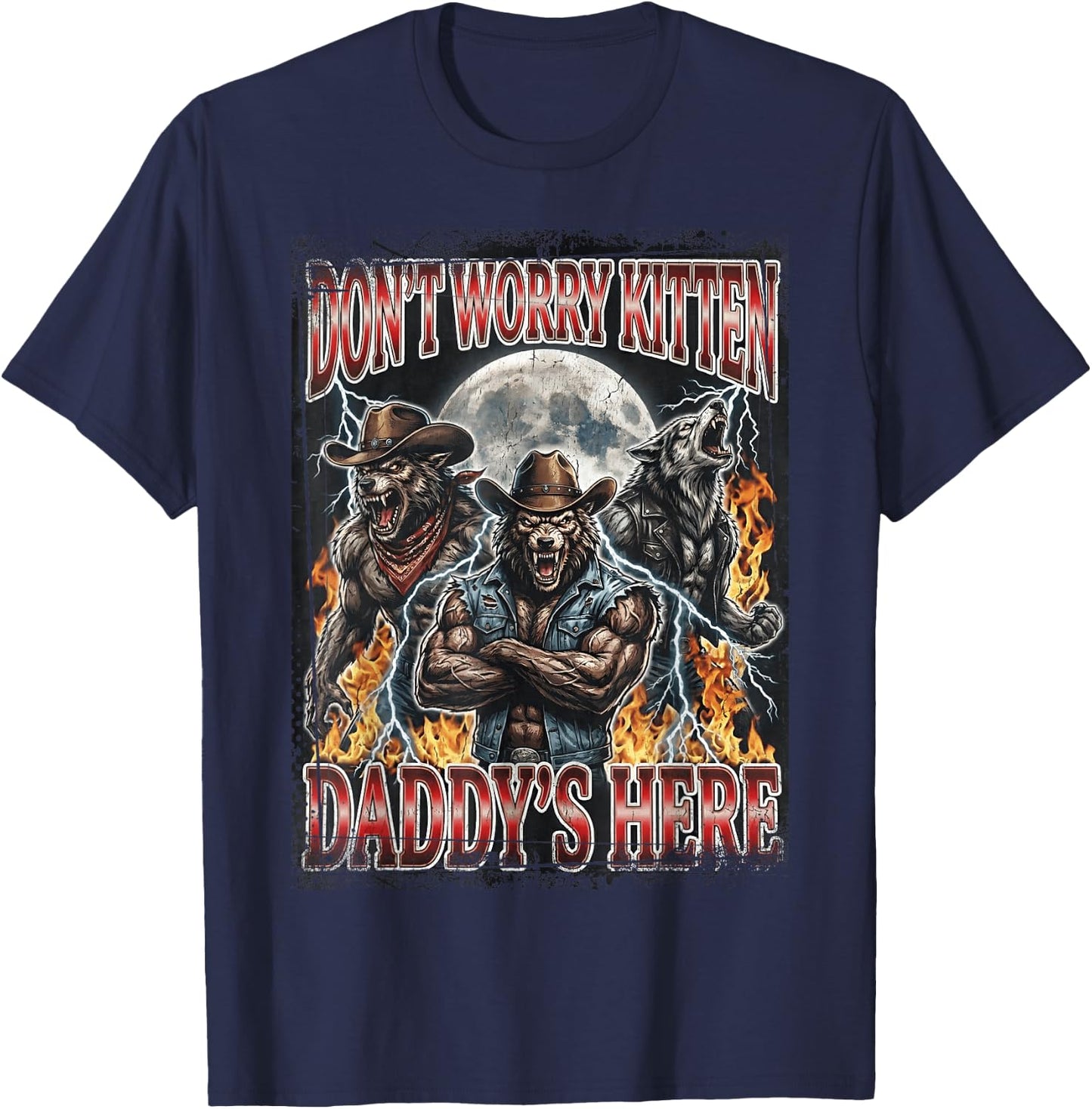 Daddy's Here Cowboy Lot de 3 Loup-garous T-Shirt - T-Shirt | Navy