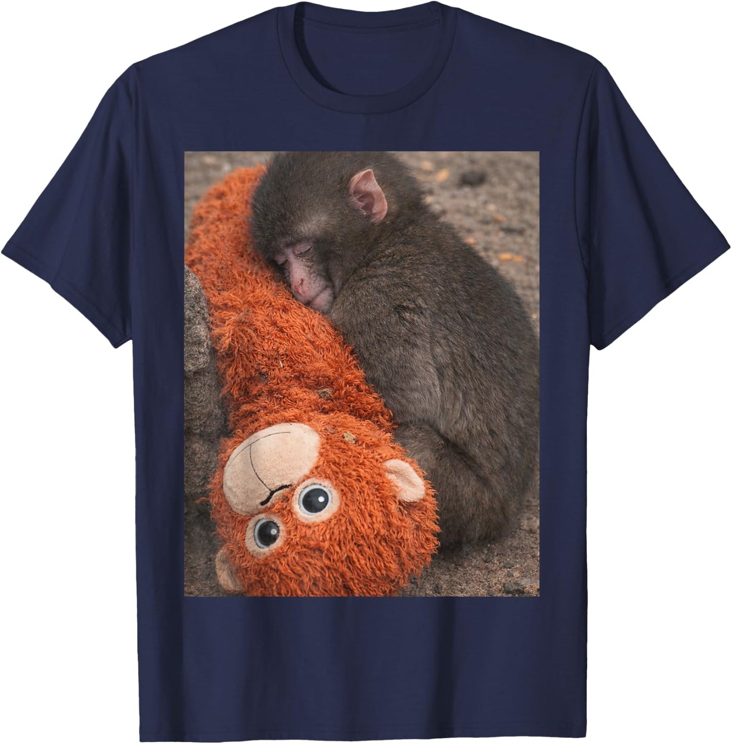 Punch The Monkey Meme X AFFE Meme Ape Punch Monkey Baby Meme T-Shirt - T-Shirt | Navy