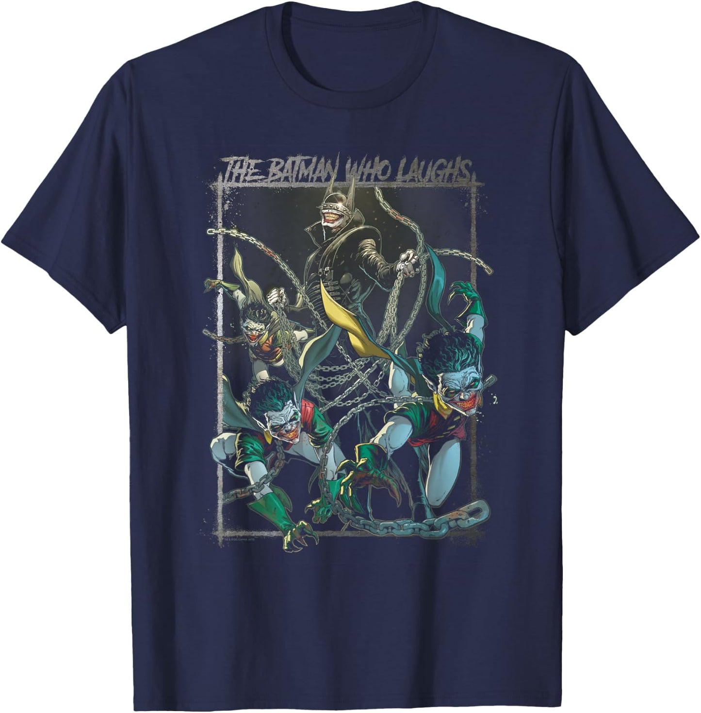 Batman Joker Who Laughs T-Shirt - T-Shirt | Navy