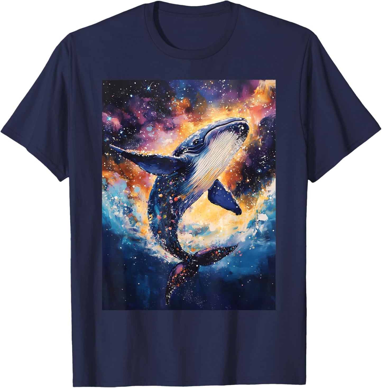 Colorful Whale T-Shirt - T-Shirt | Navy