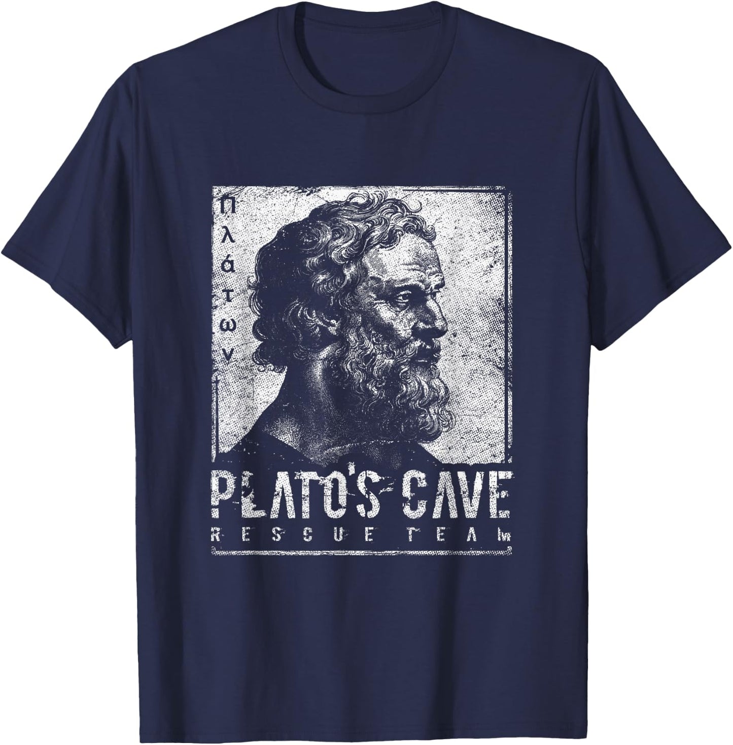 Platos Cave Rescue Team Platons Höhlengleichnis Philosophie T-Shirt - T-Shirt | Navy