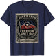 Distressed American Juneteenth Flag Colors Freedom Day Stamp T-Shirt - T-Shirt | Navy