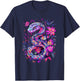 Aesthetic Python Snake Graphic Cute Reptile Women Girls T-Shirt - T-Shirt | Navy