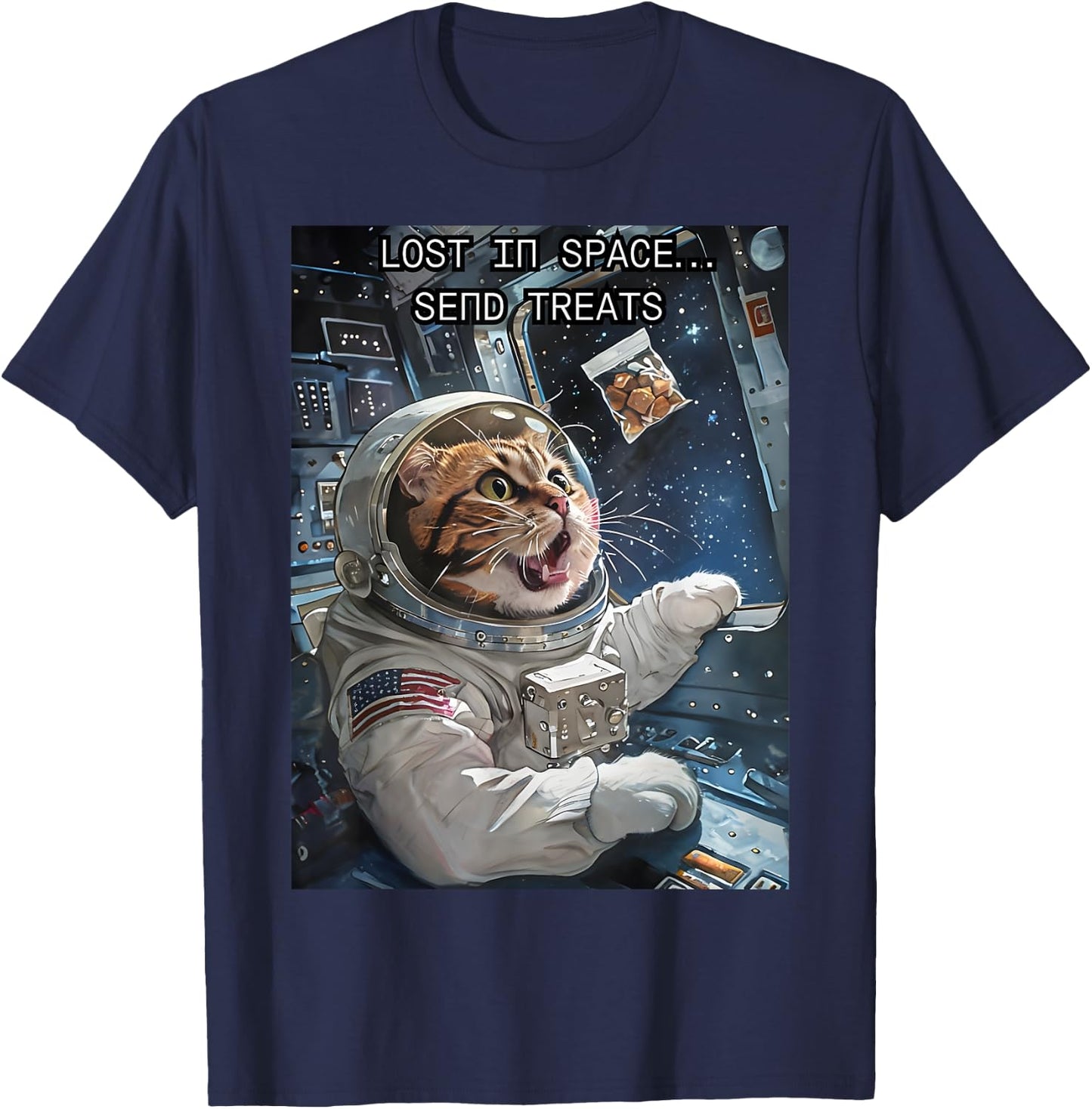 Lost in Space Send Treats T-Shirt - T-Shirt | Navy