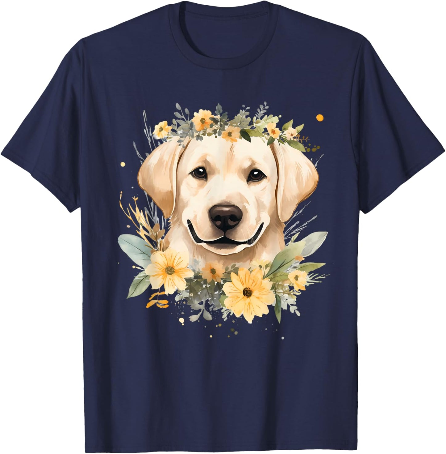 Watercolor Labrador Labbi T-Shirt - T-Shirt | Navy