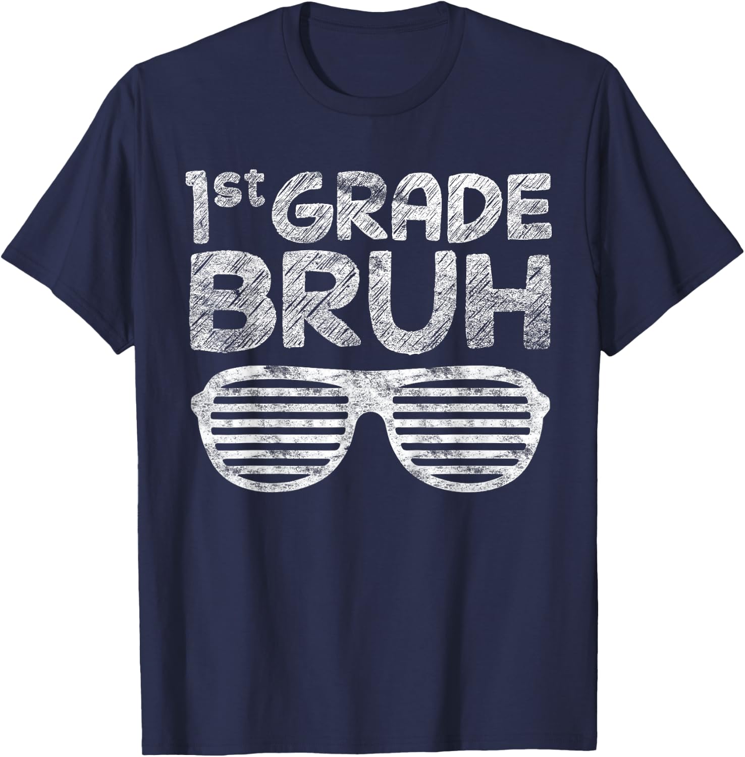 Kids 1st Grade Bruh First Grade Dude Back To School For Boys T-Shirt - T-Shirt | Navy