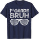 Kids 1st Grade Bruh First Grade Dude Back To School For Boys T-Shirt - T-Shirt | Navy