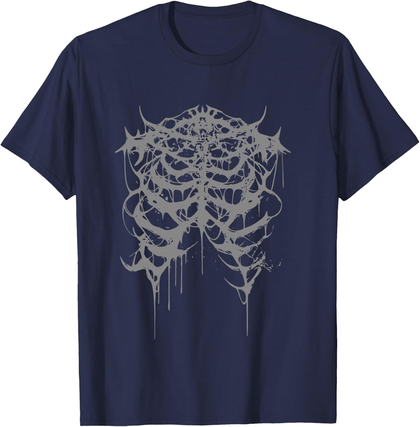 Horror Black Metal Death Metal | Gothic Goth Grunge Langarmshirt T-Shirt - T-Shirt | Navy