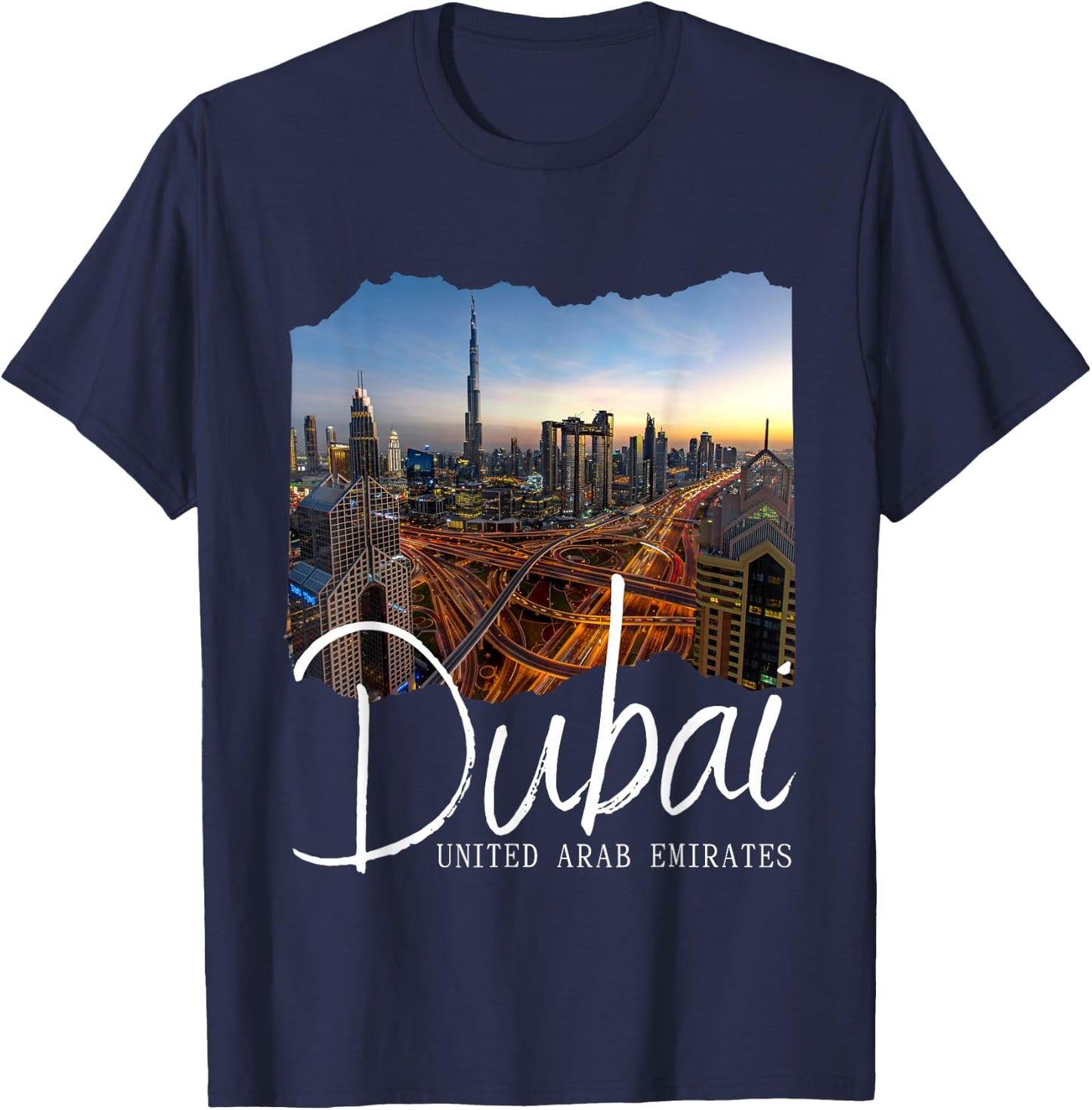 Retro Dubai Souvenir/Dubai T-Shirt - T-Shirt | Navy