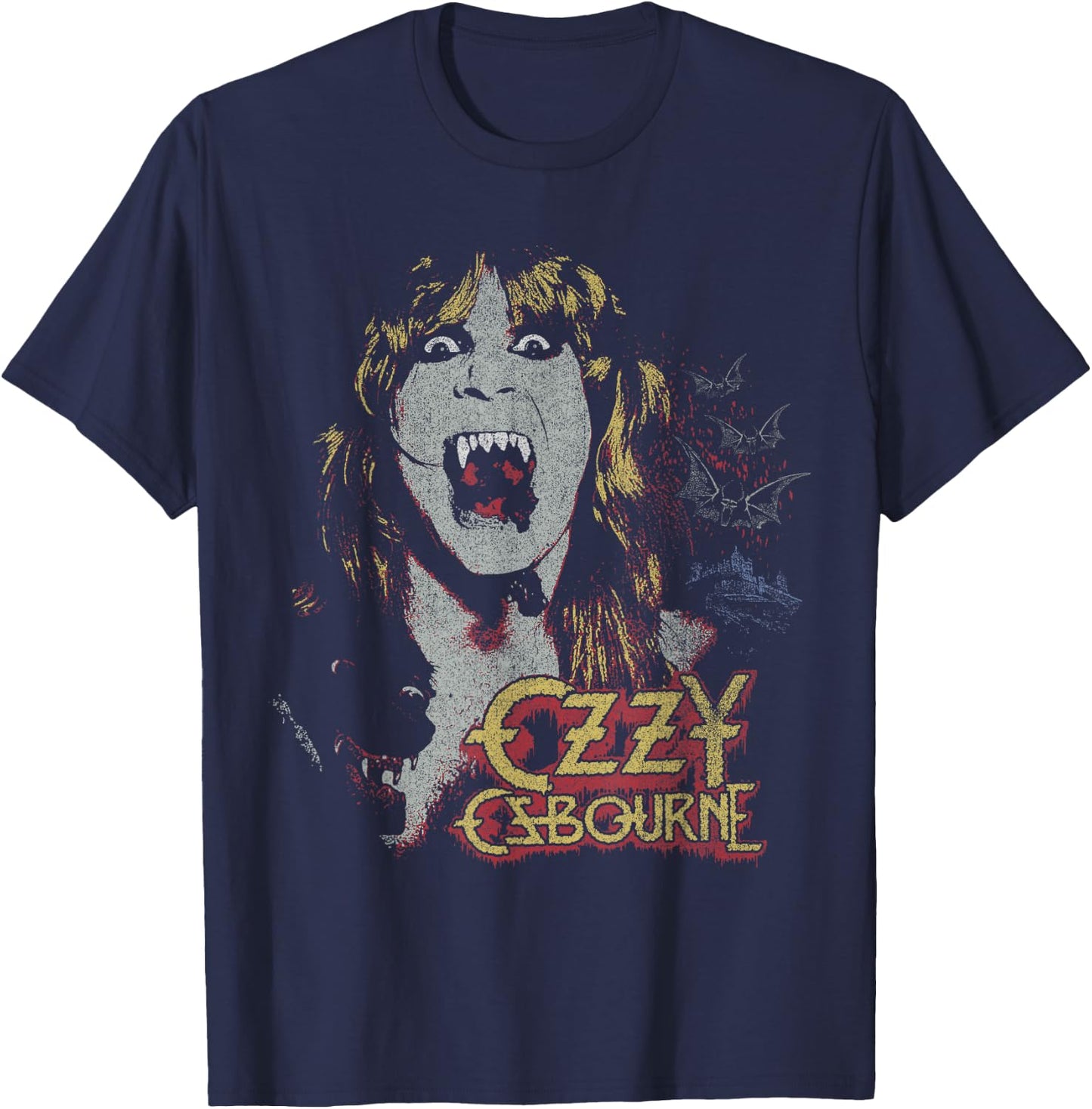 Ozzy Osbourne Die Rede vom Teufel im Vintage-Look T-Shirt - T-Shirt | Navy