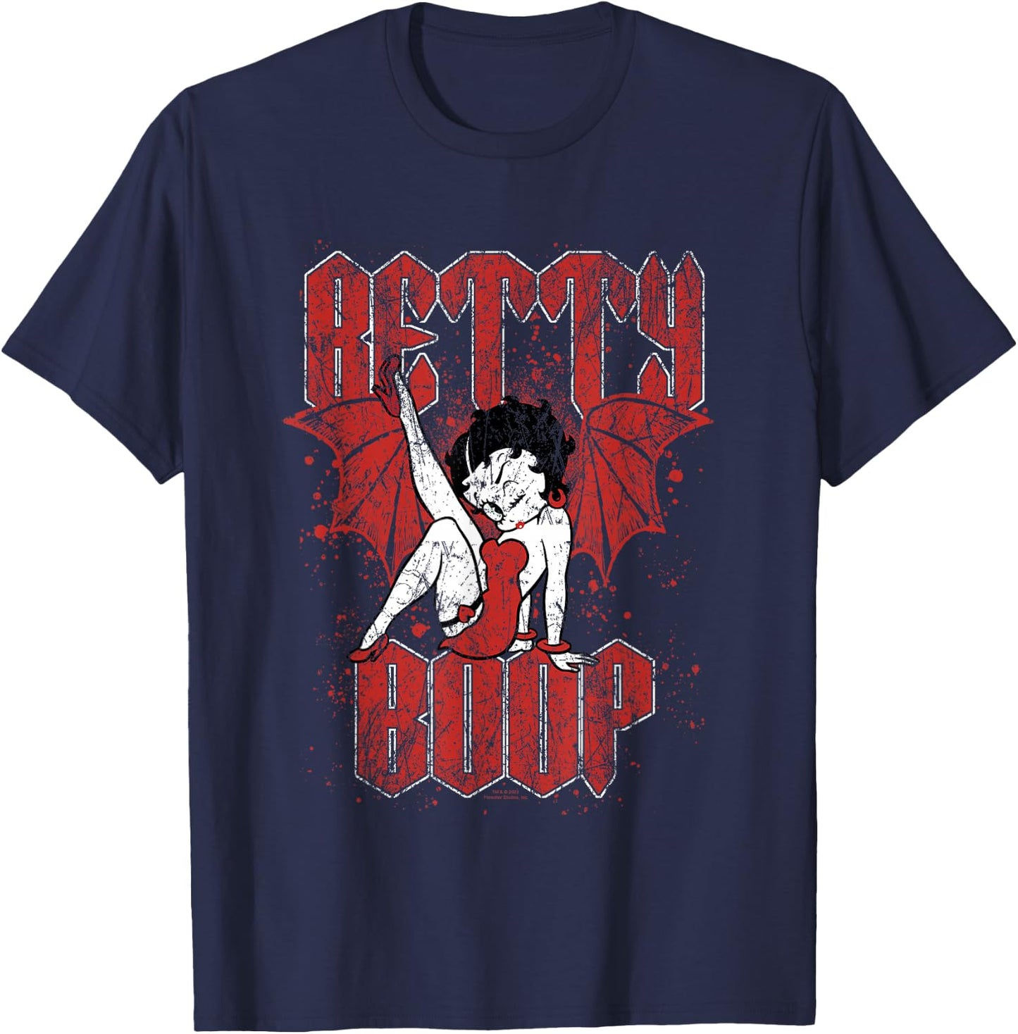 Betty Boop Betty with Wings T-Shirt - T-Shirt | Navy