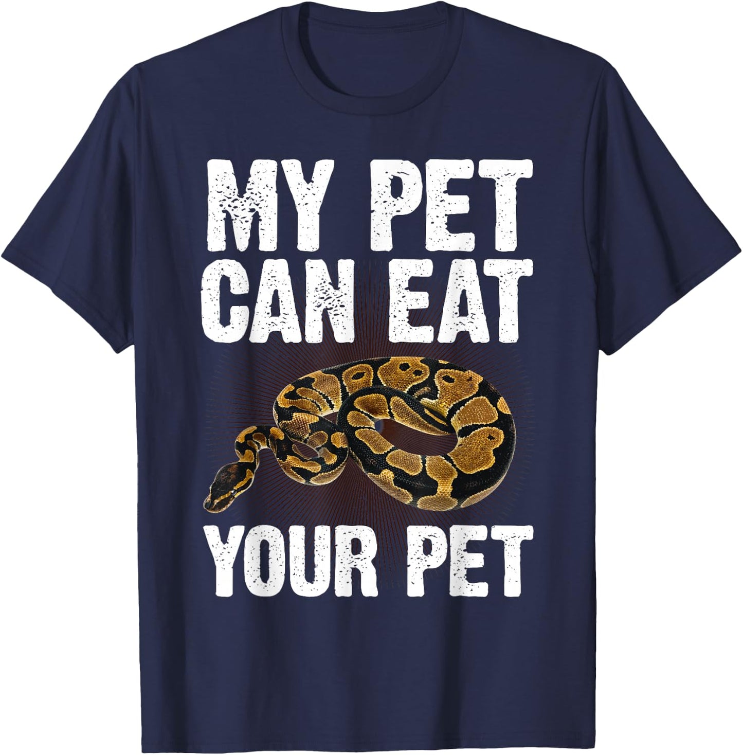 Funny Ball Python Art Women Kids Snake Ball Python T-Shirt - T-Shirt | Navy