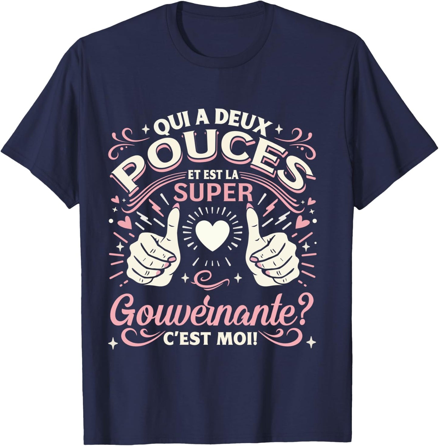 Une Super Gouvernante Cadeau Gouvernante Femme Manche Longue T-Shirt - T-Shirt | Navy