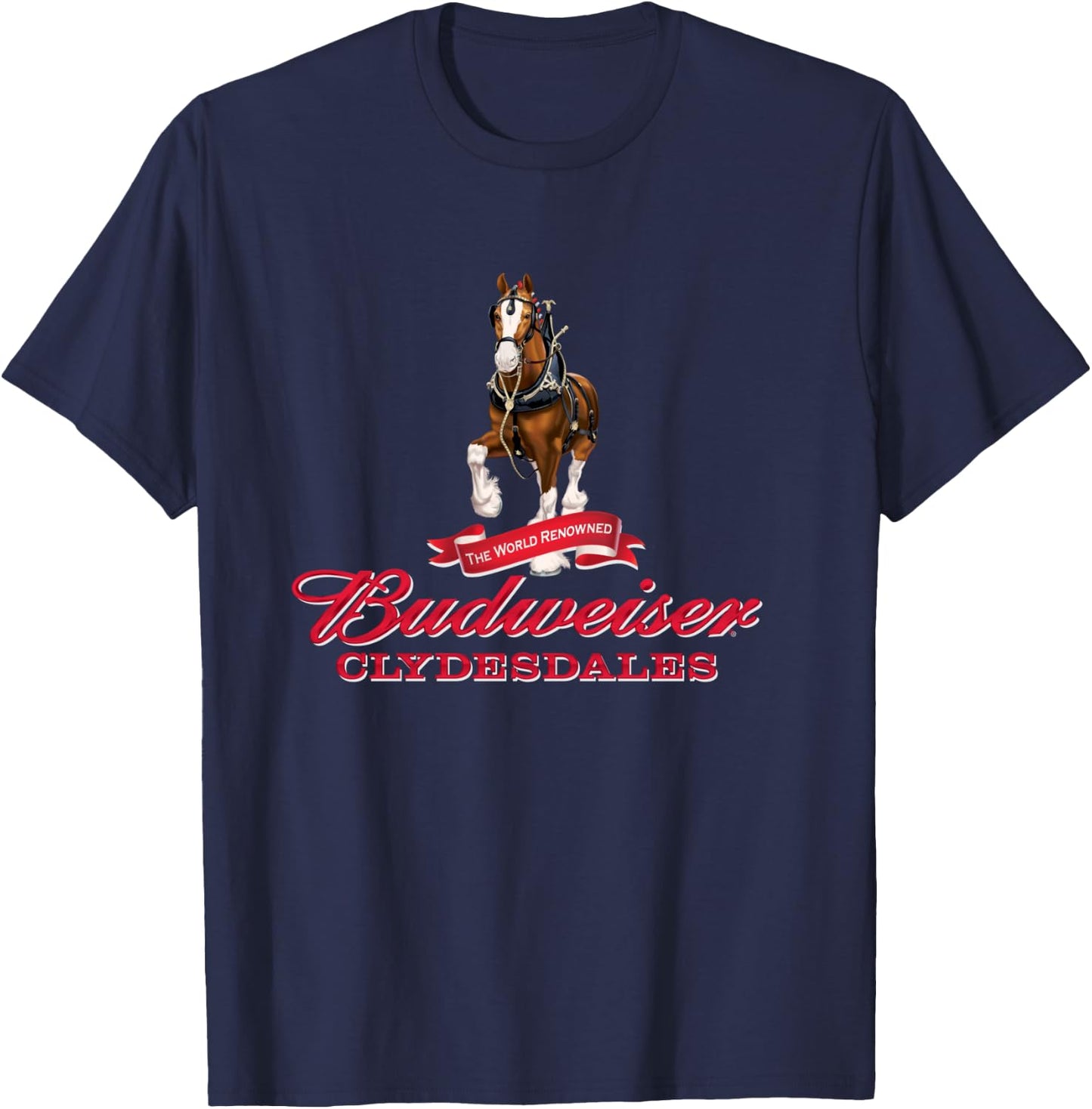 Budweiser 'The World Renowned Clydesdales' T-Shirt - T-Shirt | Navy