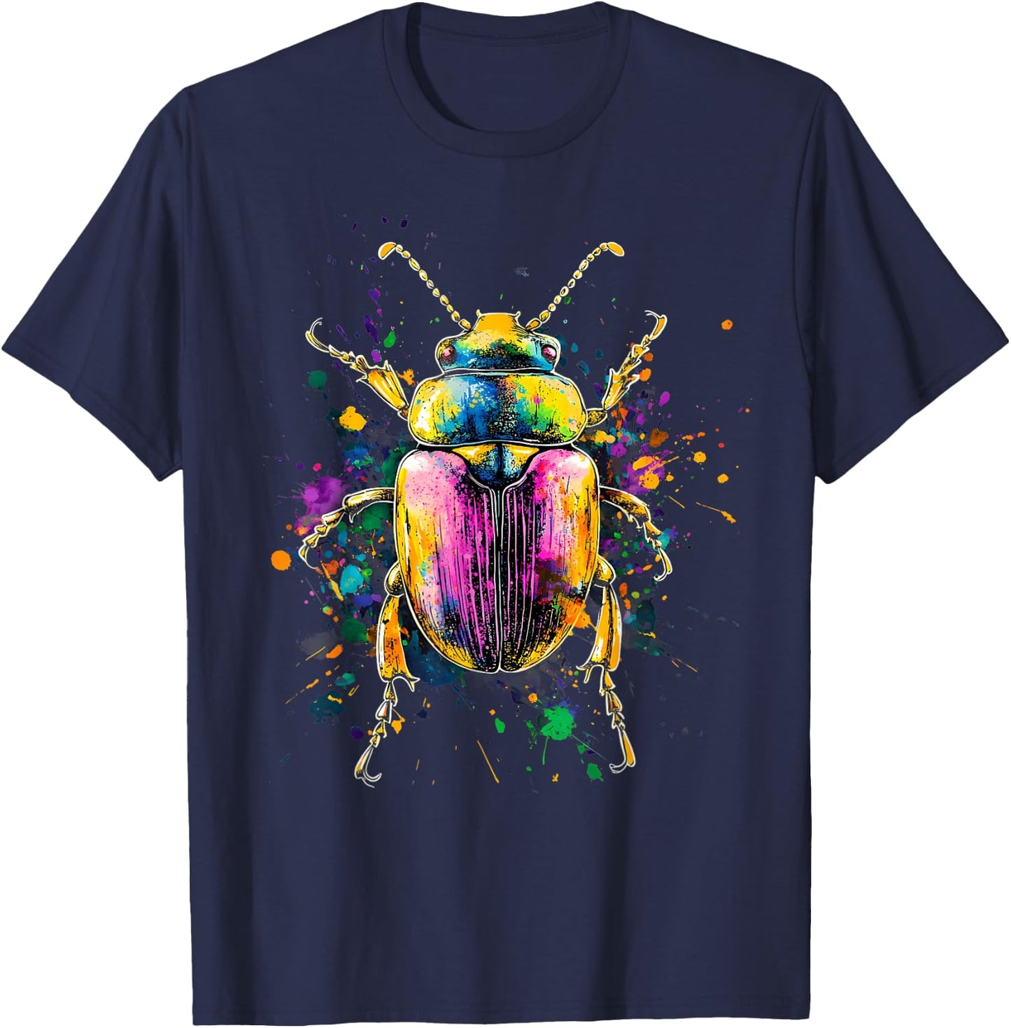 Egyptian Scarab Beetle Artwork Egyptian God Ancient Egypt T-Shirt - T-Shirt | Navy