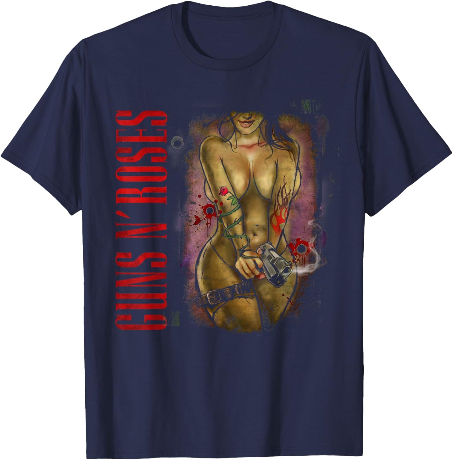 Guns N' Roses Official Gunslinger , black T-Shirt - T-Shirt | Navy