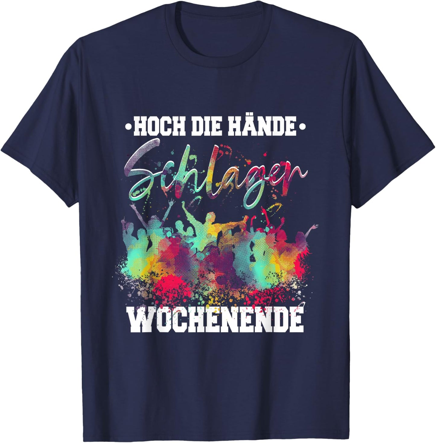 Schlagerparty Schlager , black, s T-Shirt - T-Shirt | Navy