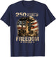 250 Years American 1776 2026 Christian Patriotic 4th of July T-Shirt - T-Shirt | Navy