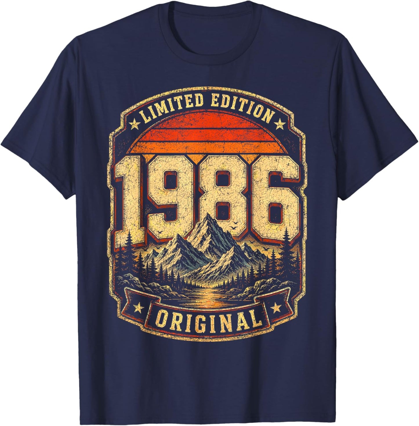 40e Anniversaire Homme Femme 40 Ans 1986 décoration Cadeau drôle T-Shirt - T-Shirt | Navy