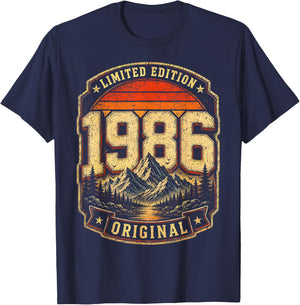 40. Geburtstag Mann Frau 40 Jahre 1986 Deko Geschenk Lustig T-Shirt - T-Shirt | Navy