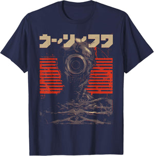 Futuristic Techwear Japanese Cyberpunk Harajuku Horror Punk , black T-Shirt - T-Shirt | Navy