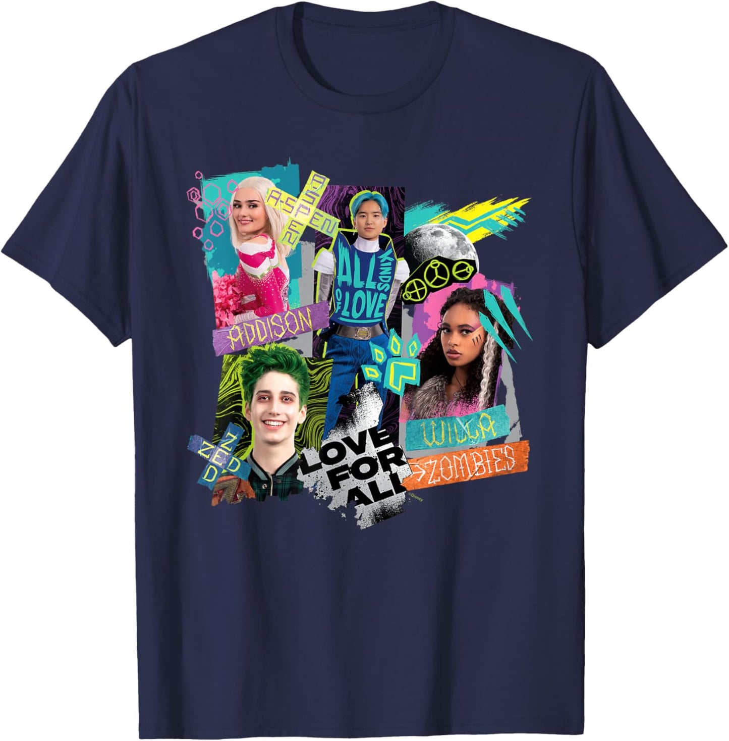 Disney Channel Zombies 3 Love for All, All Kinds of Love T-Shirt - T-Shirt | Navy