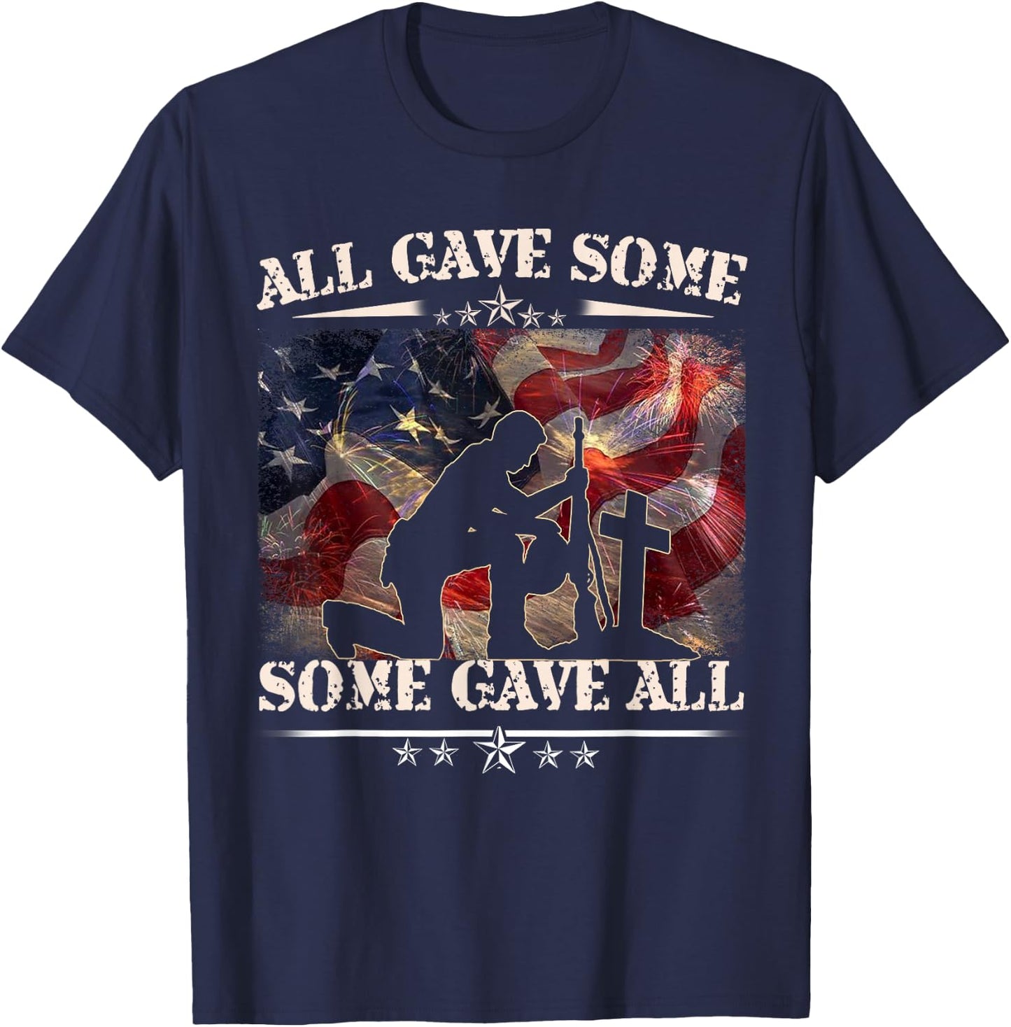 All Gave Some Some Gave All Veteran & Memorial's Day T-Shirt - T-Shirt | Navy
